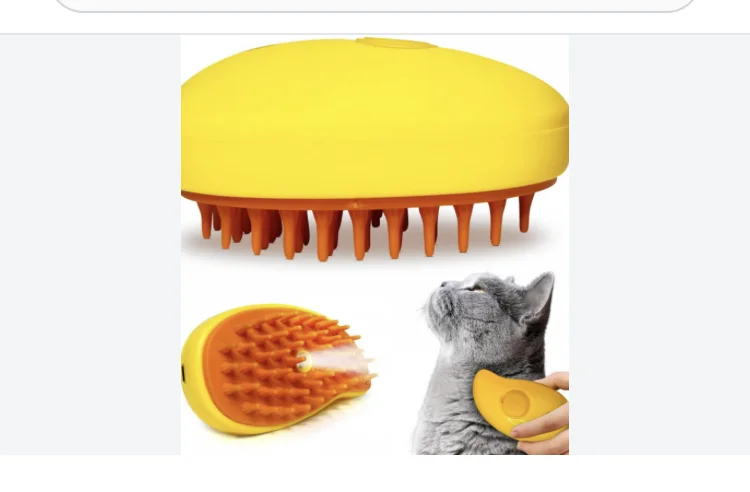 Cepillo para mascotas con vapor recargable