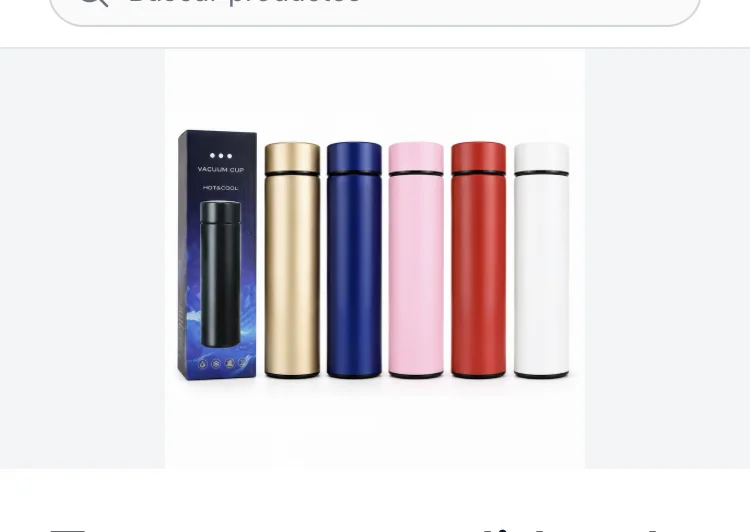 Termo con medidor de temperatura varios colores