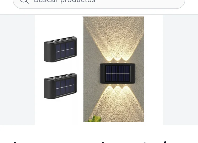 Lampara solar para jardín exterior