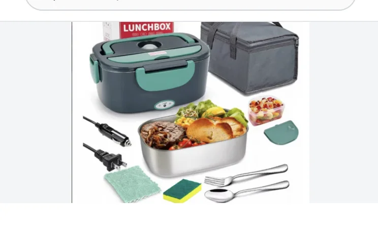Lonchera electrica, con varios accesorios